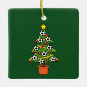 Soccer Football kerstboom Keramisch Ornament (Voorkant)