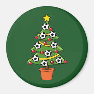 Soccer Football kerstboom Magneet