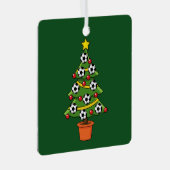 Soccer Football kerstboom Metalen Ornament (Voorkant Rechts)