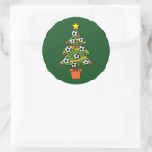 Soccer Football kerstboom Ronde Sticker (Tas)