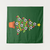 Soccer Football kerstboom Wandkleed (Voorkant (horizontaal))
