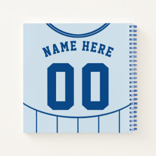  Soccer Football Light Blue Jersey Notitieboek