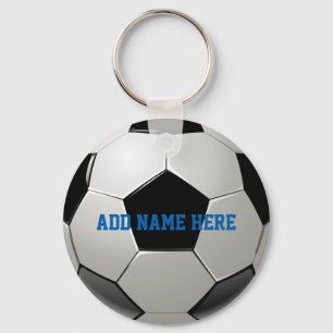 Soccer Football Name Gepersonaliseerd Sleutelhanger