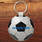 Soccer Football Name Gepersonaliseerd Sleutelhanger (Voorkant)