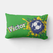 Soccer football net splinterjongens naam kussen (Achterkant)