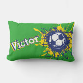 Soccer football net splinterjongens naam kussen (Voorkant)