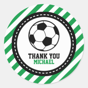 Soccer Football Party Dank je wel voor tags Ronde Sticker