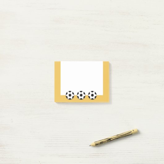 Soccer football PERSONALIZE Post-it® Notes (Op bureau)