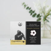 Soccer Football player afstuderen Foto party Briefkaart (Staand voorkant)