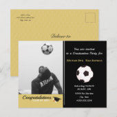Soccer Football player afstuderen Foto party Briefkaart (Voorkant / Achterkant)