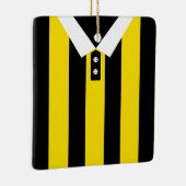 Soccer Football Rugby Jersey Name Number Sjabloon Keramisch Ornament (Rechts)