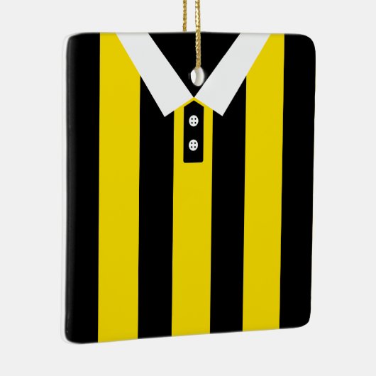 Soccer Football Rugby Jersey Name Number Sjabloon Keramisch Ornament (Rechts)