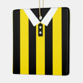 Soccer Football Rugby Jersey Name Number Sjabloon Keramisch Ornament (Links)