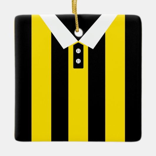 Soccer Football Rugby Jersey Name Number Sjabloon Keramisch Ornament (Voorkant)