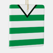 Soccer Football Rugby Jersey Name Number Sjabloon Keramisch Ornament (Rechts)