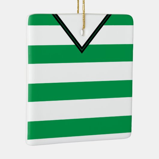 Soccer Football Rugby Jersey Name Number Sjabloon Keramisch Ornament (Rechts)