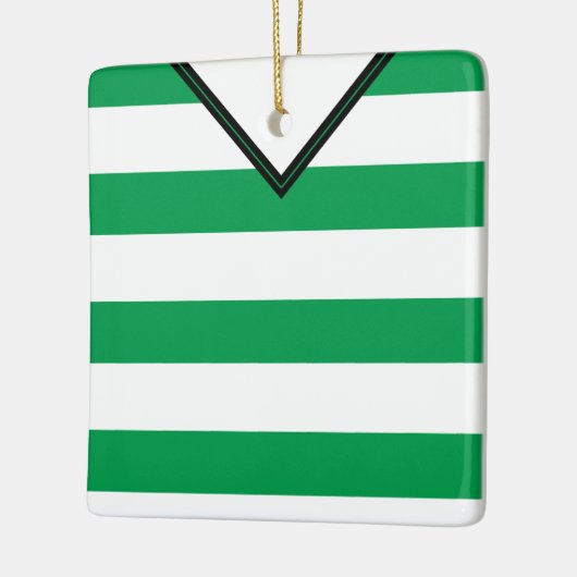 Soccer Football Rugby Jersey Name Number Sjabloon Keramisch Ornament (Links)