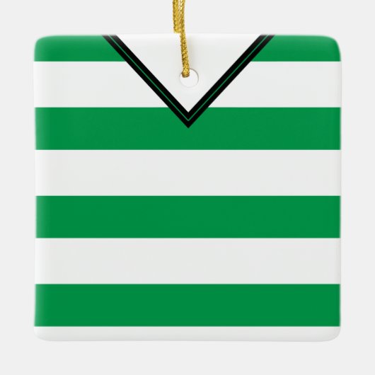 Soccer Football Rugby Jersey Name Number Sjabloon Keramisch Ornament (Voorkant)