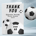 Soccer Football Sports Dank u Coach Kaart<br><div class="desc">De Sportsport van het Football van de Voetbal Dank u de Kaart van de Coach. Voetbal dank je touringcarkaart met coach naam,  teamnaam,  jaar,  naam en nummer van de speler. Hartelijk dank voor de voetbalcoach!</div>