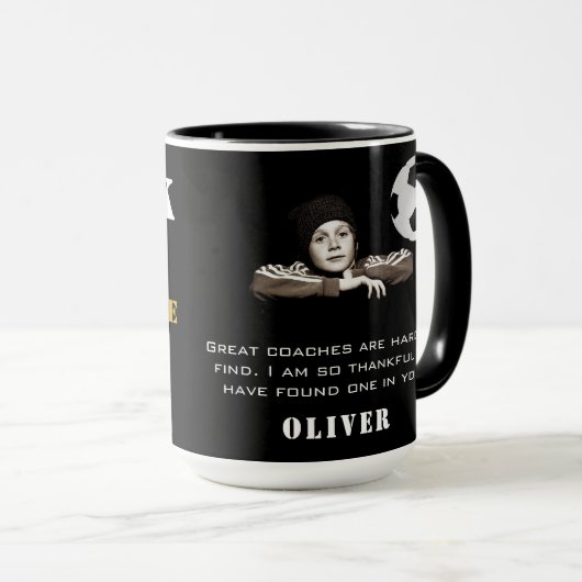 Soccer Football Sports Photo Thank you Coach  Mok (Voorkant rechts)