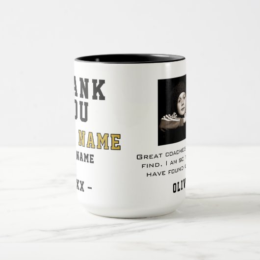 Soccer Football Sports Photo Thank you Coach  Mok (Midden)