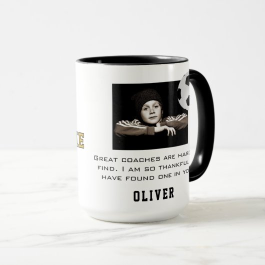 Soccer Football Sports Photo Thank you Coach  Mok (Voorkant rechts)