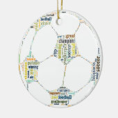 Soccer Football Word Label Cloud Keramisch Ornament (Links)