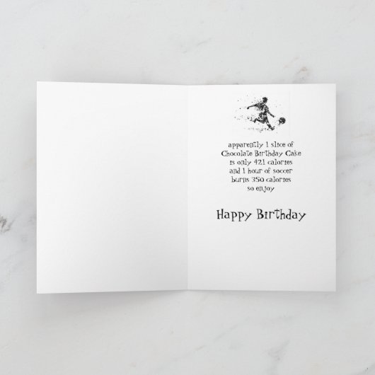 Soccer Fun Chocolate Birthday Cake Calories Kaart (Binnen)