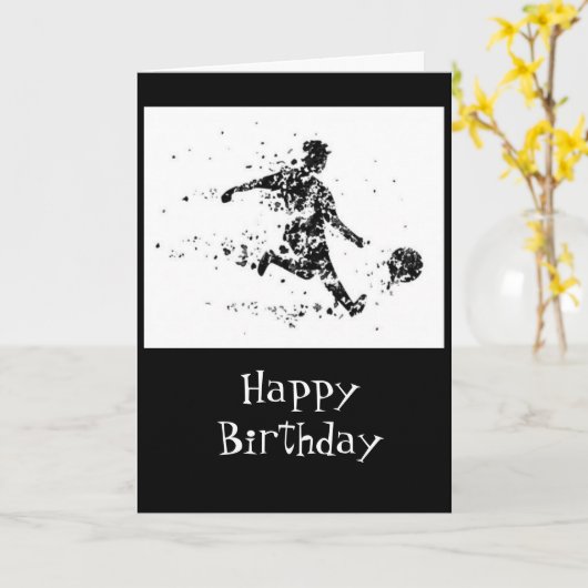 Soccer Fun Chocolate Birthday Cake Calories Kaart (Gele Bloem)