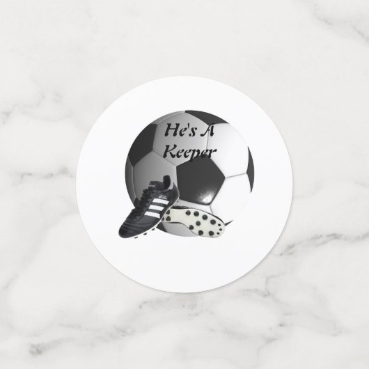 Soccer Funny is een keeper. Confetti (Kleine voorkant)