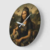 Soccer Funny Mona Lisa Grote Klok (Hoek)