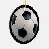 Soccer Futbol kerstversiering Keramisch Ornament (Rechts)