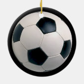 Soccer Futbol kerstversiering Keramisch Ornament (Achterkant)