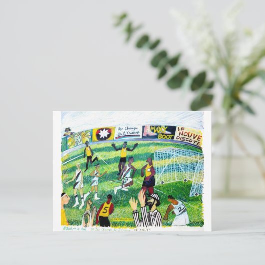 Soccer Game Briefkaart (Staand voorkant)