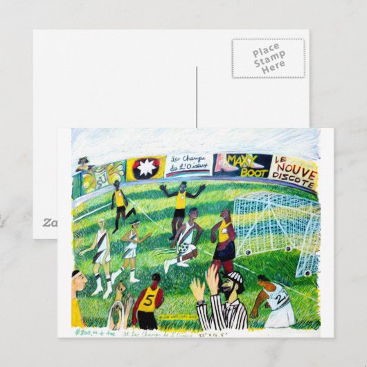 Soccer Game Briefkaart (Voorkant / Achterkant)