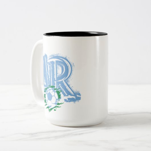 Soccer Game Selección Argentina Football Soccer  Tweekleurige Koffiemok (Voorkant links)