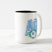 Soccer Game Selección Argentina Football Soccer  Tweekleurige Koffiemok (Voorkant rechts)