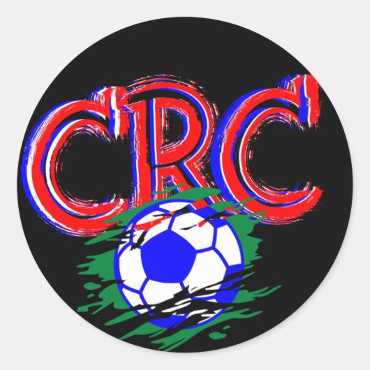 Soccer Game Selección Costa Rica Football Soccer Ronde Sticker (Voorkant)
