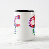 Soccer Game Selección Costa Rica Football Soccer Tweekleurige Koffiemok (Center)