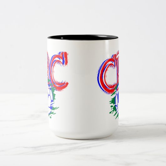 Soccer Game Selección Costa Rica Football Soccer  Tweekleurige Koffiemok (Center)