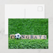 Soccer Gefeliciteerd met speler en Soccer fan Briefkaart (Voorkant / Achterkant)