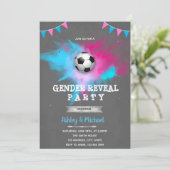 Soccer gender onthult uitnodiging (Staand voorkant)