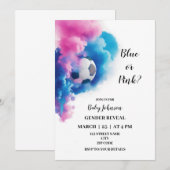 Soccer gender onthult uitnodiging (Voorkant / Achterkant)