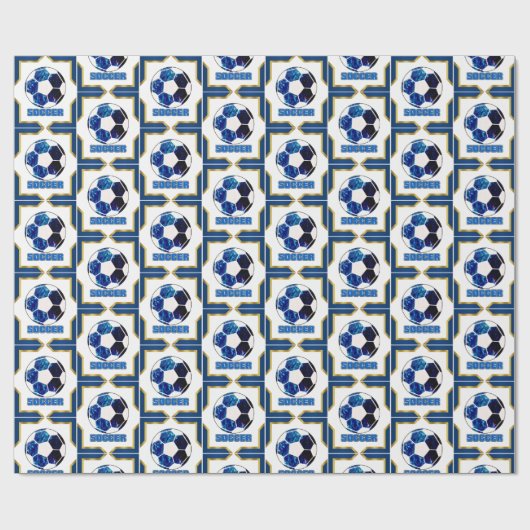 Soccer Gift Wrapping Paper Cadeaupapier (Vlak)