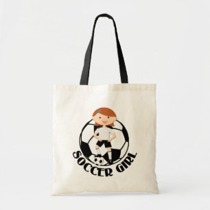 Soccer Girl 3 en Ball Black en White v2 Tote Bag