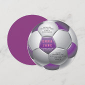 SOCCER GIRL Bar Mitzvah Uitnodiging (Voorkant / Achterkant)