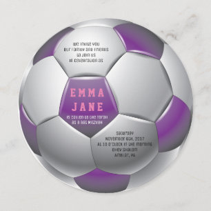 SOCCER GIRL Bar Mitzvah Uitnodiging