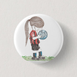 Soccer Girl Button