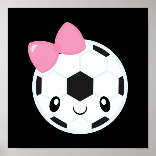 Soccer Girl Emoji Poster (Voorkant)