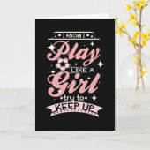 Soccer Girl Kaart (Gele Bloem)